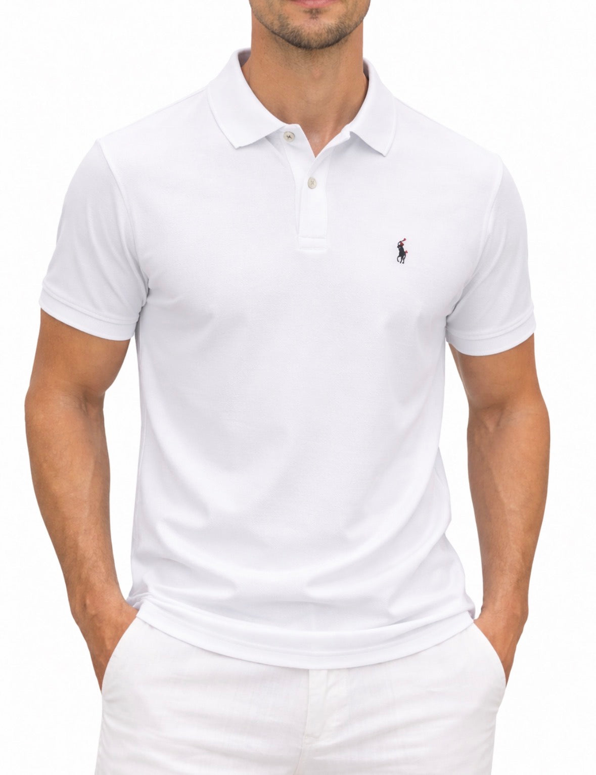Casual Men's Polo with Embroidery