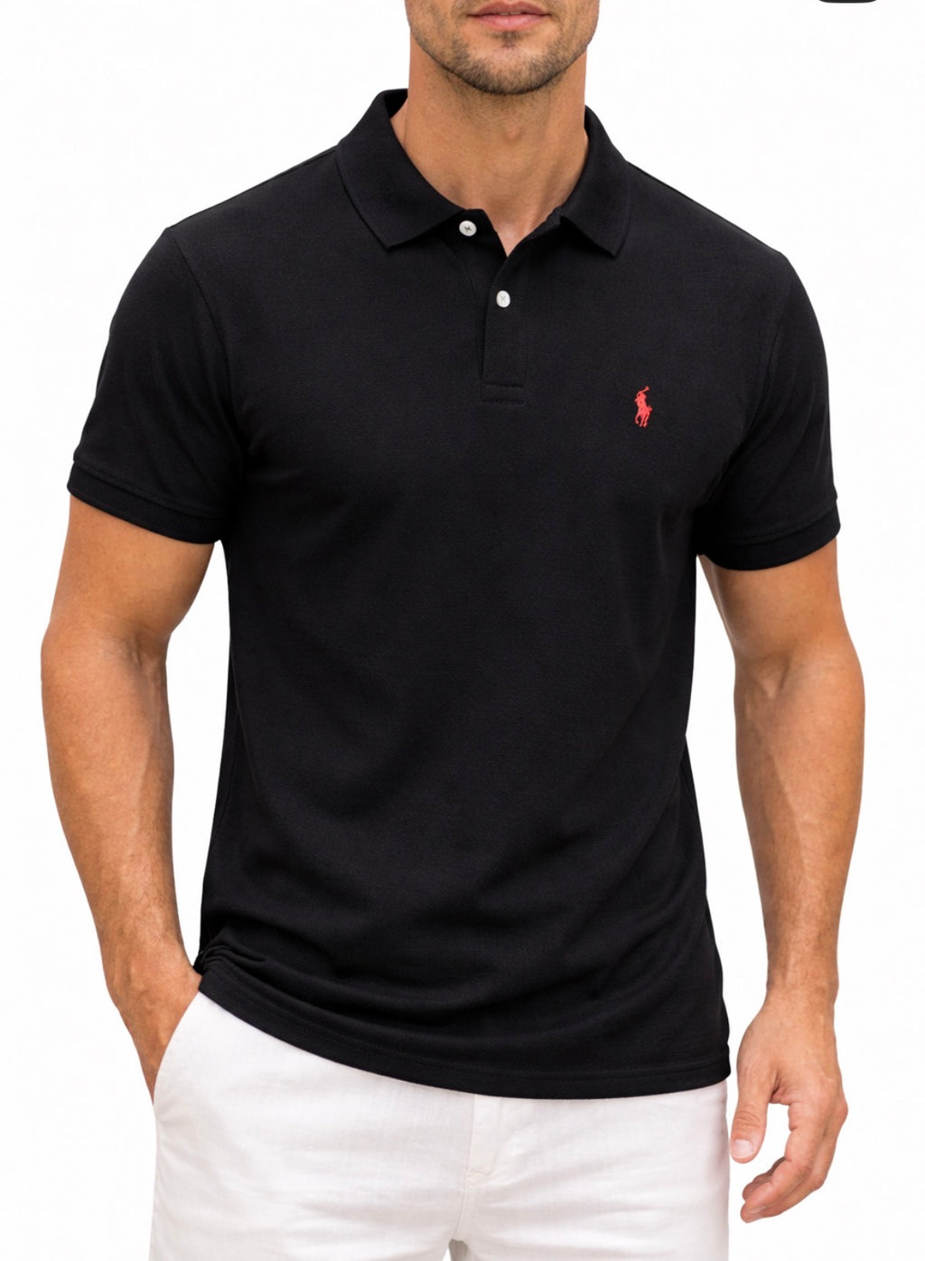 Casual Men's Polo with Embroidery
