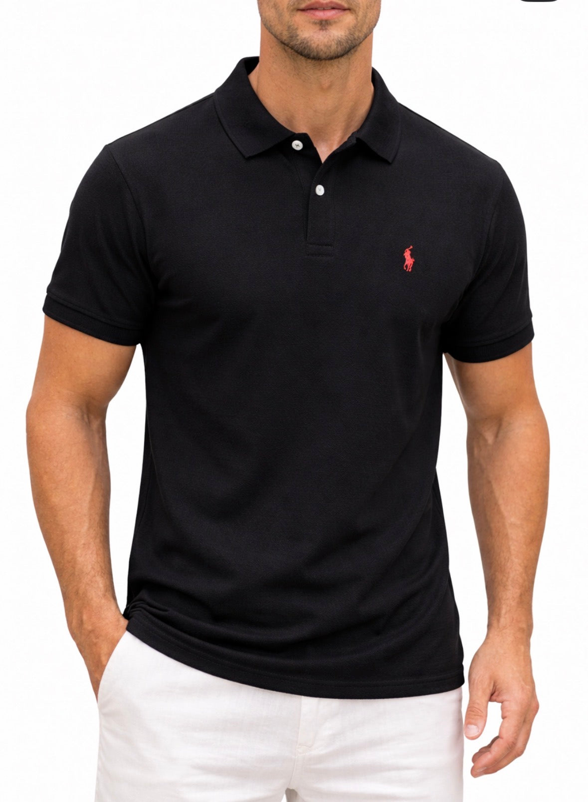 Casual Men's Polo with Embroidery