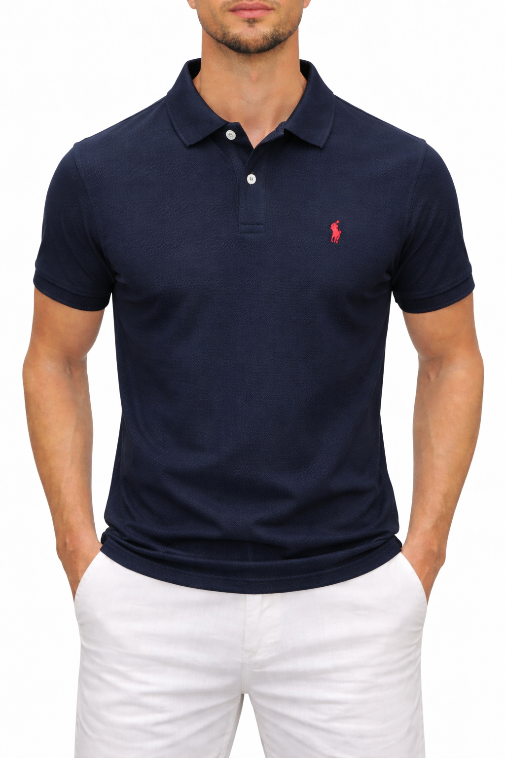 Casual Men's Polo with Embroidery